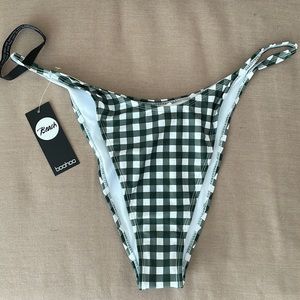 Green Gingham Tanga Bikini Brief